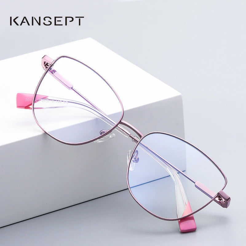 Kansept Women's Full Rim Cat Eye Alloy Reading Glasses 3032