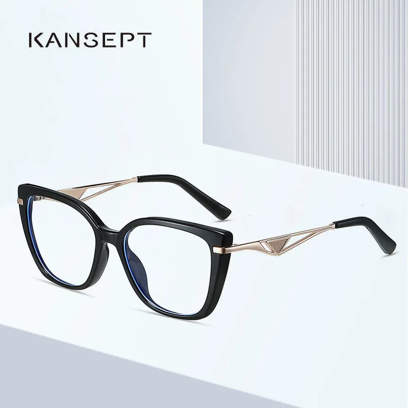 Kansept Women's Full Rim Cat Eye Tr 90 Alloy Reading Glasses 87326