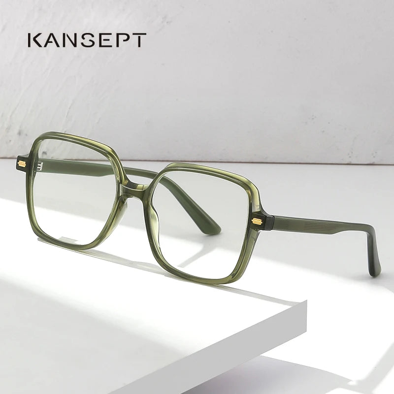 Kansept Women's Full Rim Square Tr 90 Acetate Reading Glasses K907