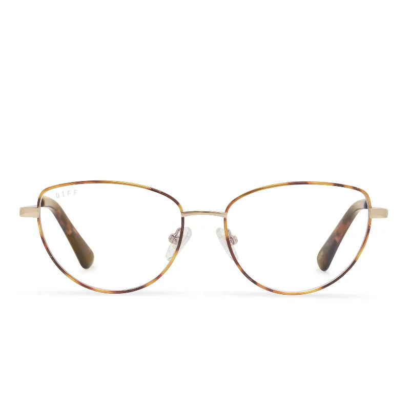 KERI - TORTOISE/GOLD + BLUE LIGHT TECHNOLOGY GLASSES