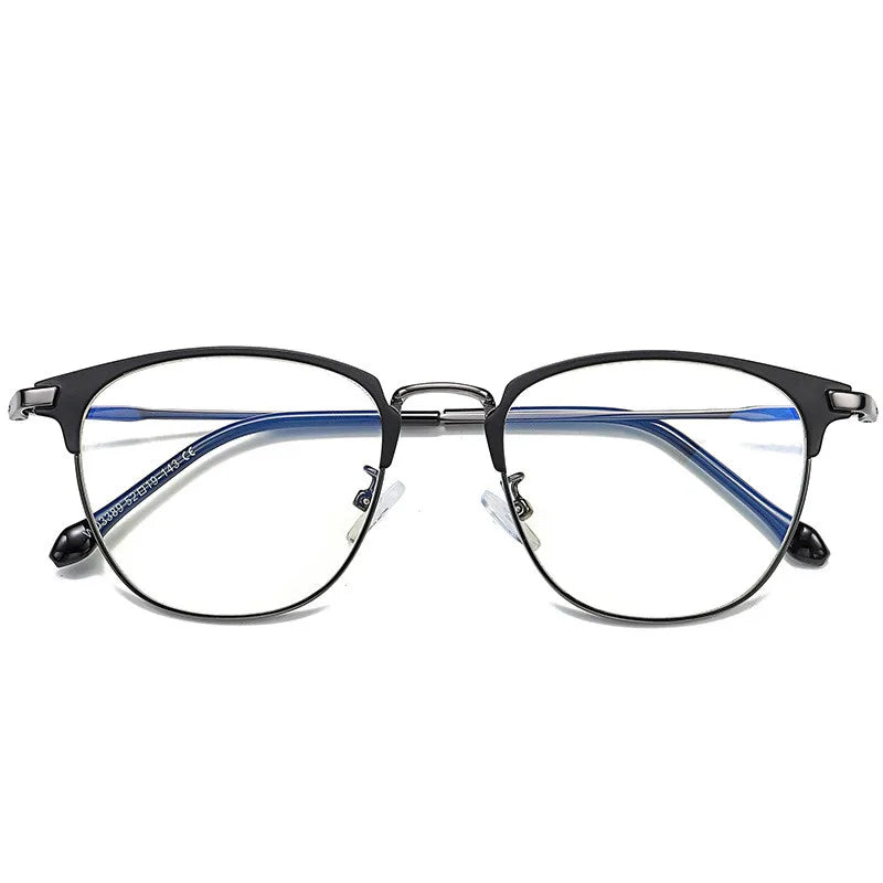 Kocolior Unisex Full Rim Square Alloy Acetate Hyperopic Reading Glasses 3389