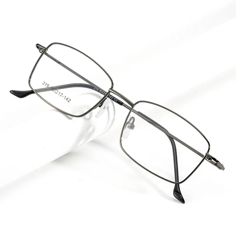 Kocolior Unisex Full Rim Square Alloy Hyperopic Reading Glasses 0319