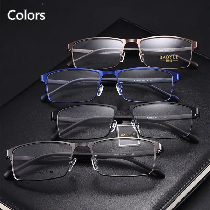 Kocolior Unisex Full Rim Square Alloy Hyperopic Reading Glasses 8825