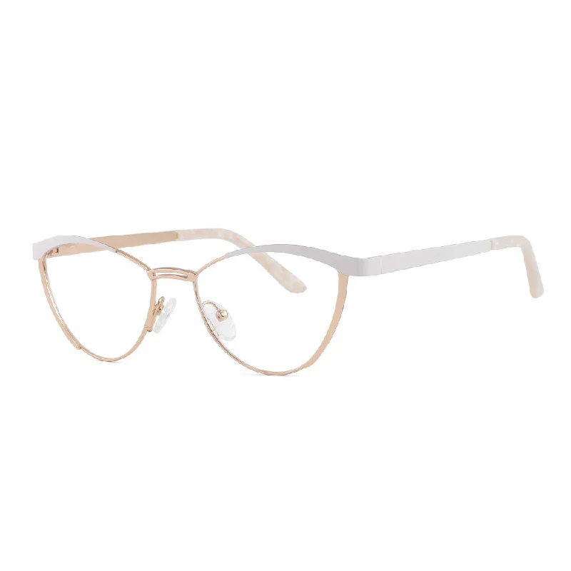 Laoyehui Women's Full Rim Cat Eye Alloy Hyperopic Reading Glasses Glr8069