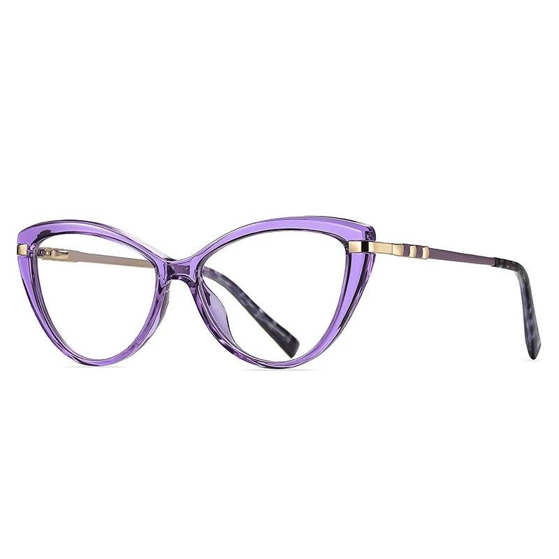 Laoyehui Women's Full Rim Square Cat Eye Polycarbonate Reading Glasses L2111