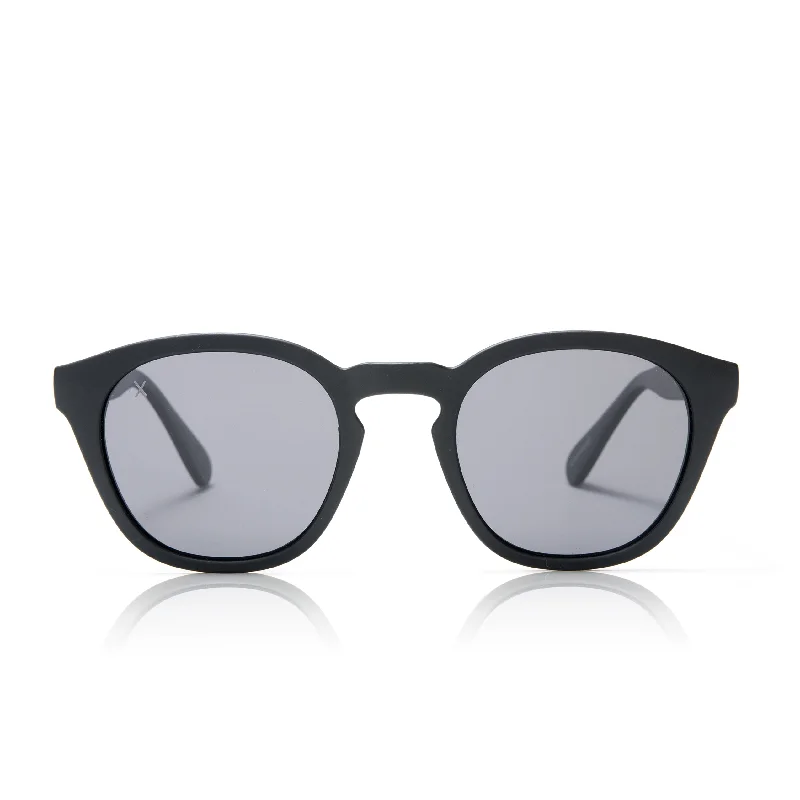 larchmont - matte black + grey sunglasses