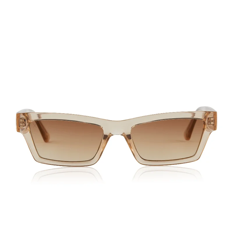 laurel - translucent light brown + light brown gradient flash sunglasses