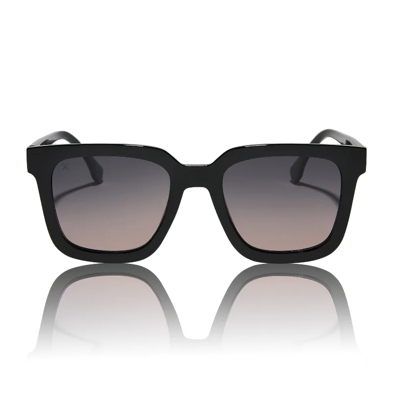 malibu - black + orchid gradient polarized sunglasses