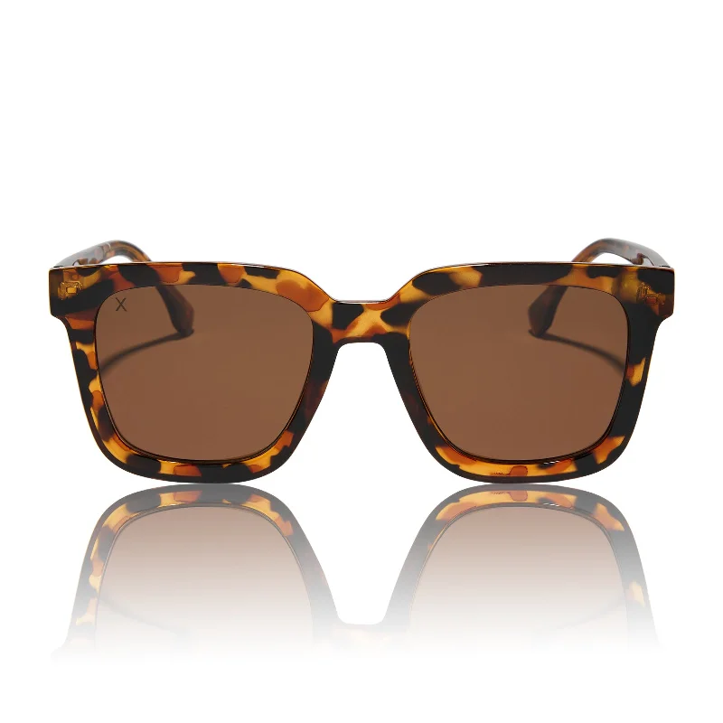 malibu - tortoise + brown polarized sunglasses