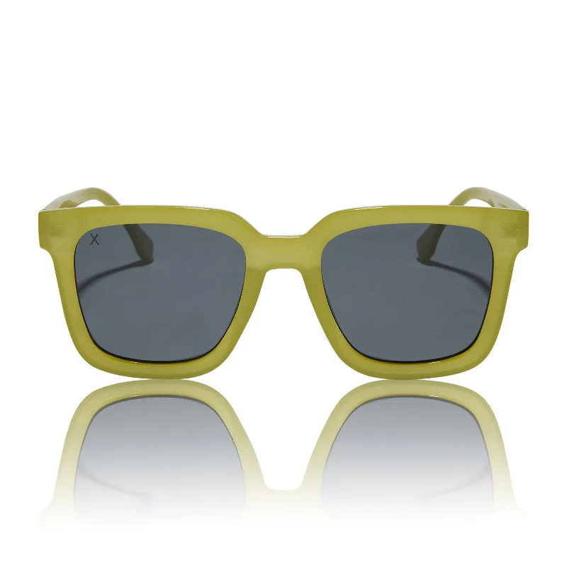 malibu - valley green + grey polarized sunglasses