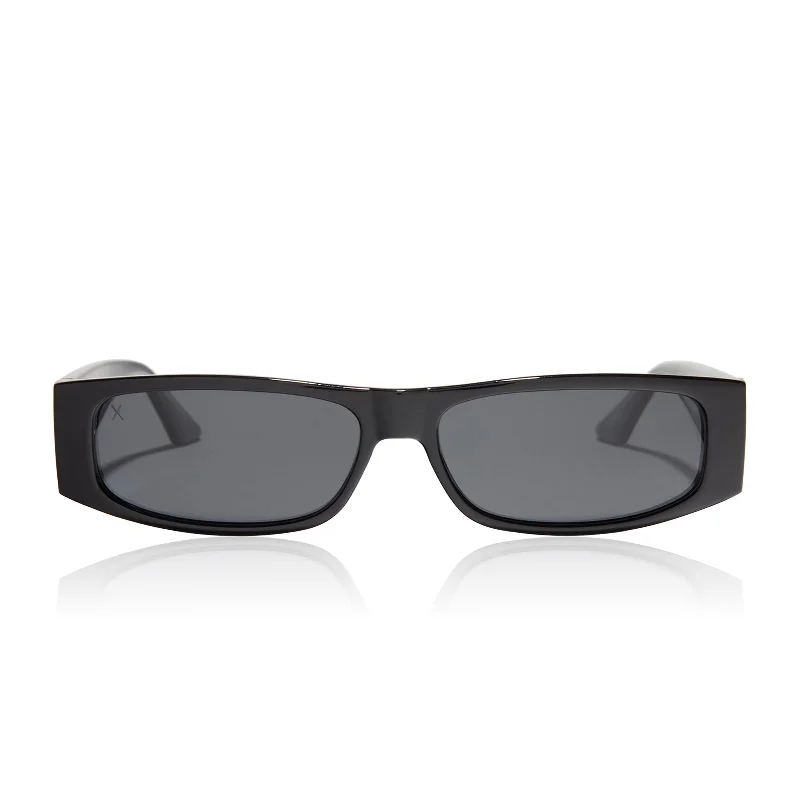 midnight - black grey w/ purple flash + polarized sunglasses