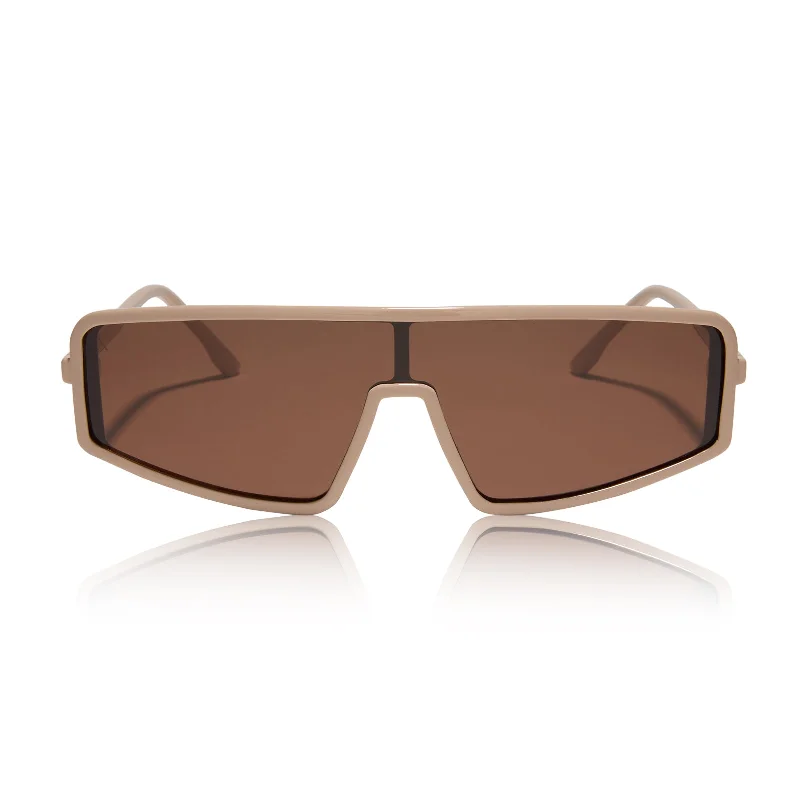 mira - solid taupe + brown polarized sunglasses