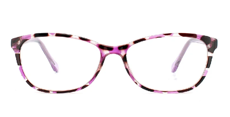 Purple Tortoise Rectangle Reading Glasses GTR 2113