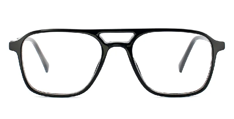 Contemporary Plastic Aviator Reader Frame GTR 9067 Black