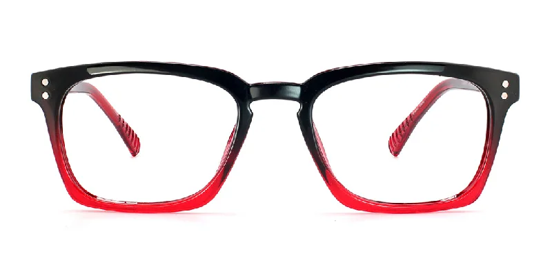 Bold Black and Red Rectangle Reader Frame S2857