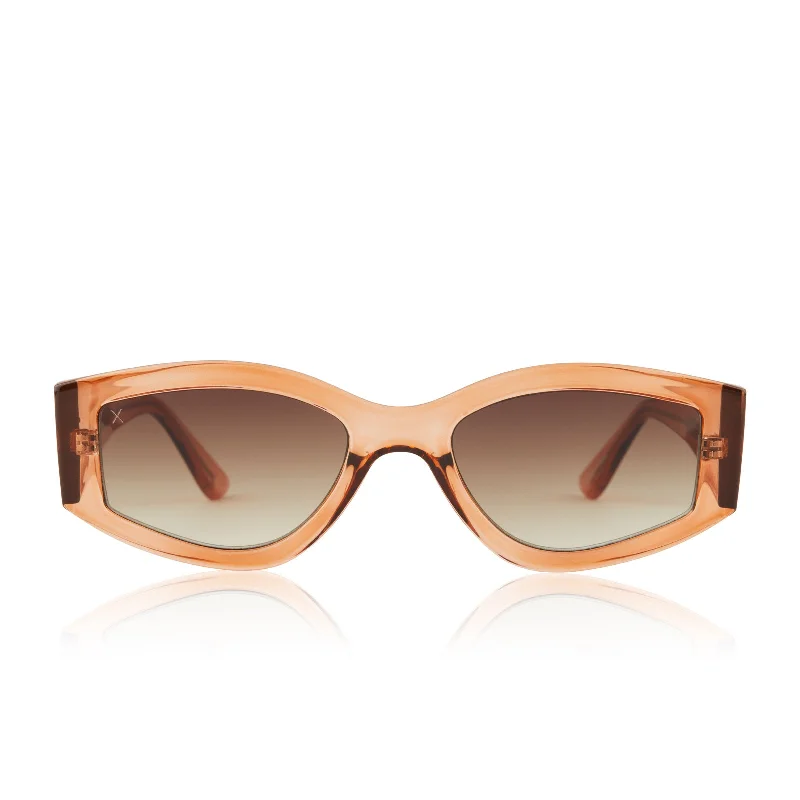 robertson - translucent apricot + brown gradient sharp sunglasses