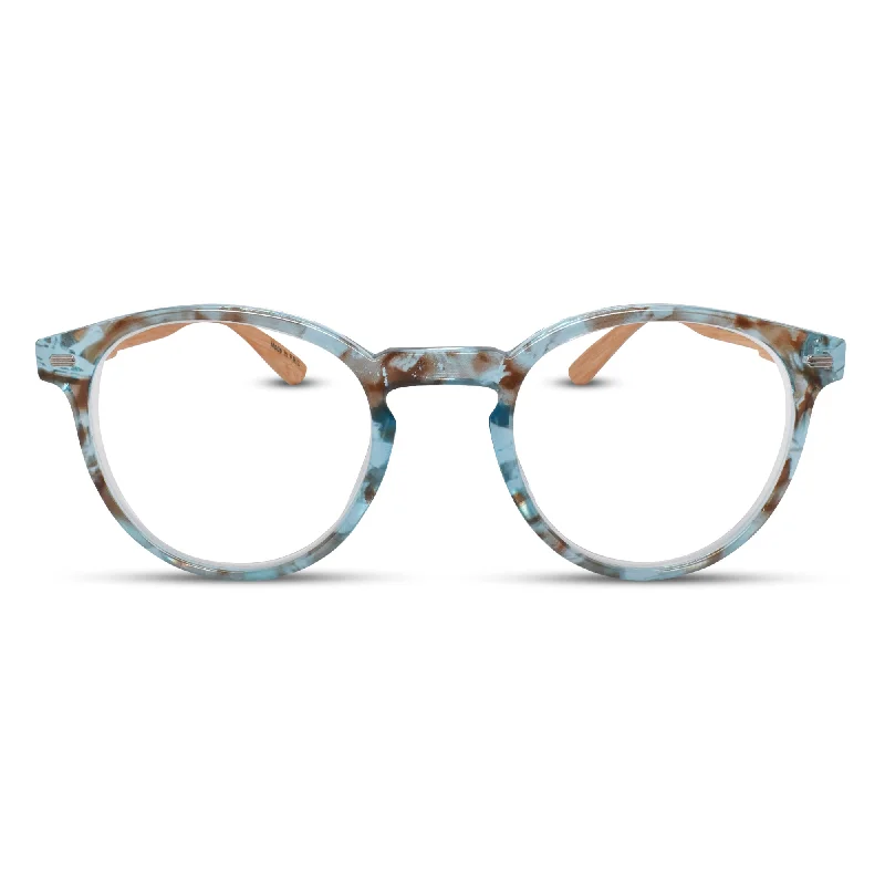 Round Shape Bamboo Frame Reading Glasses R-923