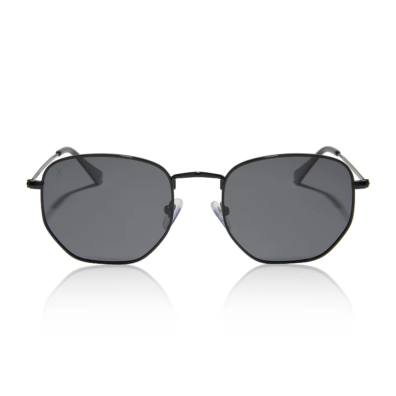 roxbury - black + grey polarized sunglasses