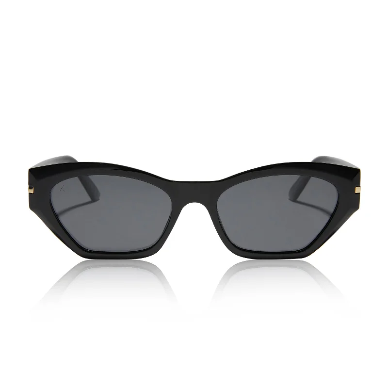 sawtelle - black + grey polarized sunglasses