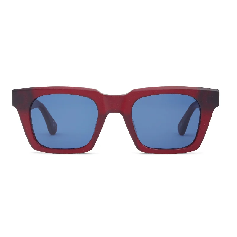 Matte Red - Blue Lens