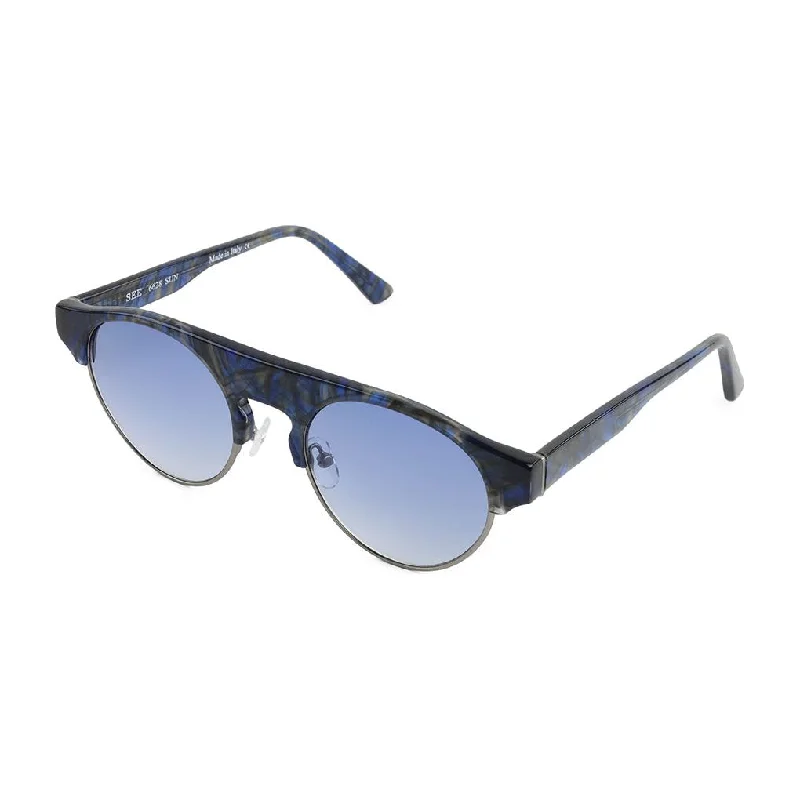 Blue Havana / Light Gunmetal / Blue Gradient Lens