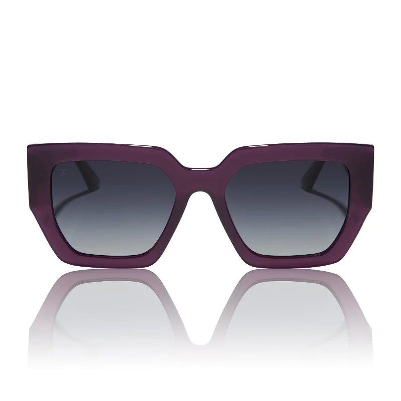 she's a 10 - amethyst purple + grey gradient polarized sunglasses