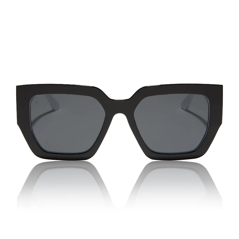 she's a 10 - duo-tone black & white + grey polarized sunglasses