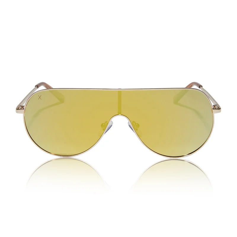 tarzana - gold + gold mirror polarized sunglasses