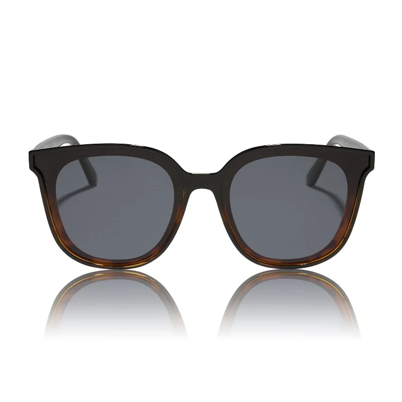 toluca - black tortoise + grey polarized sunglasses