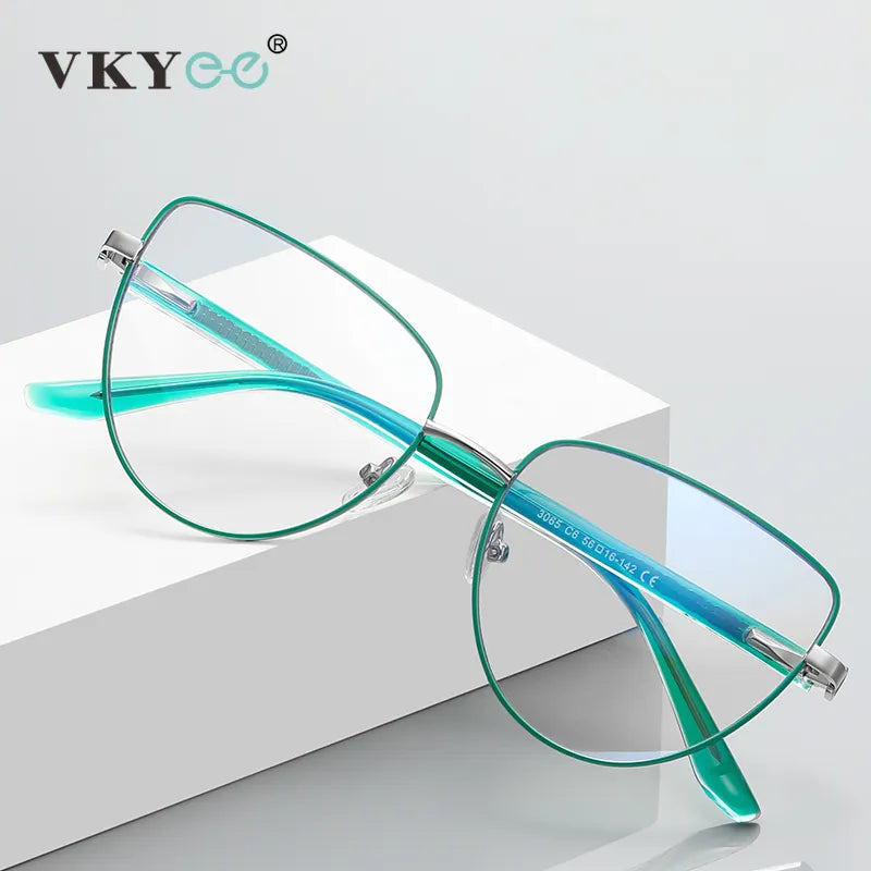 Vicky Unisex Full Rim Alloy Cat Eye Reading Glasses 3065