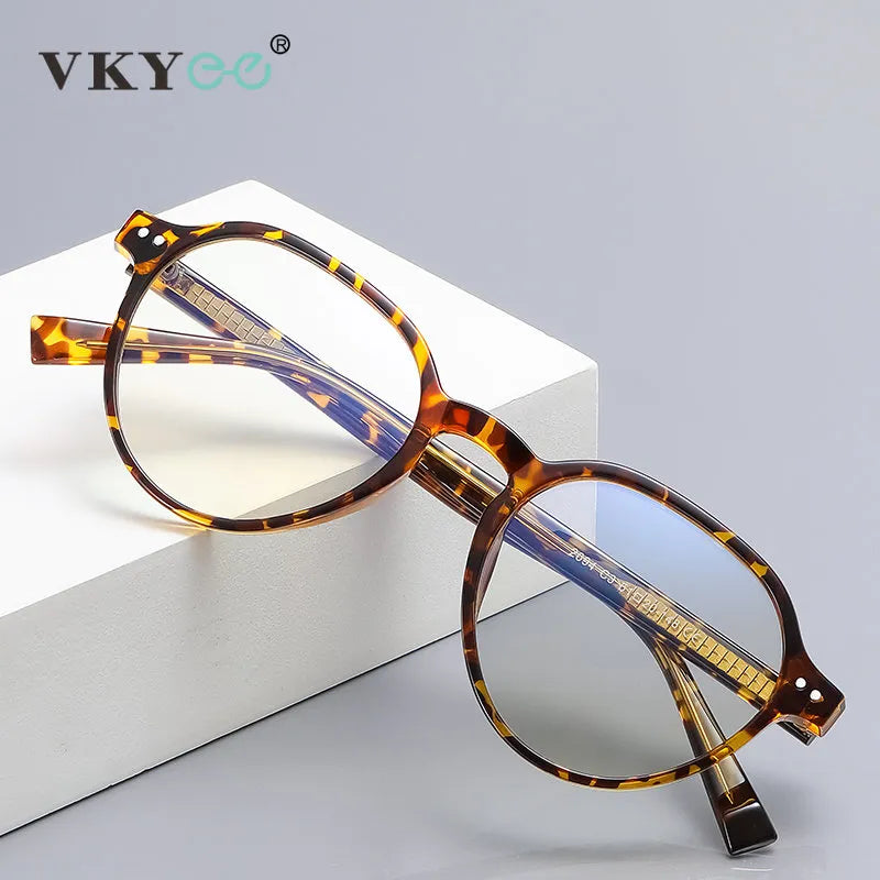 Vicky Unisex Full Rim Round Tr 90 Alloy Reading Glasses 2094