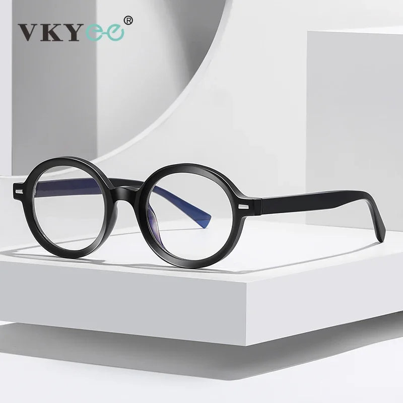 Vicky Unisex Full Rim Small Round Tr 90 Titanium Reading Glasses 2092