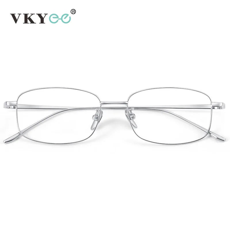 Vicky Unisex Full Rim Small Square Oval Titanium Reading Glasses 8027