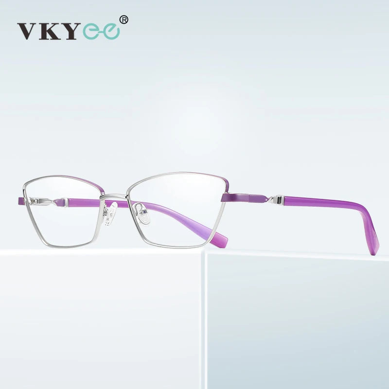 Vicky Unisex Full Rim Square Stainless Steel Reading Glasses 3012