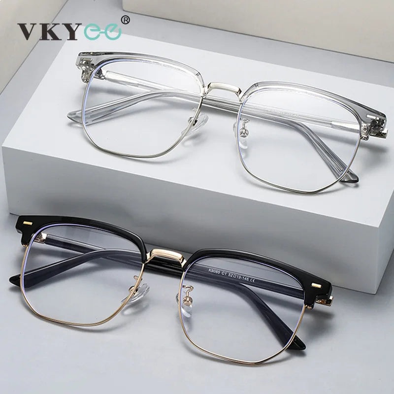 Vicky Unisex Full Rim Square Tr 90 Alloy Reading Glasses 49085