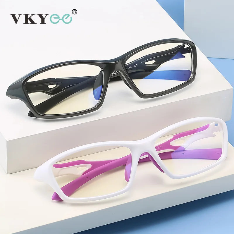 Vicky Unisex Full Rim Square Tr 90 Silicone Sport Reading Glasses 4180