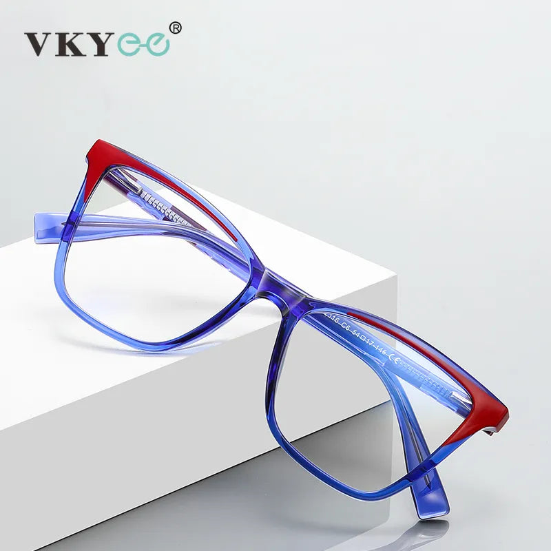 Vicky Unisex Full Rim Square Tr 90 Stainless Steel Reading Glasses 2116