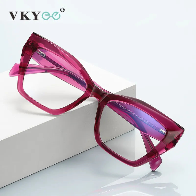 Vicky Women's Full Rim Alloy Tr 90 Cat Eye Reading Glasses 2167