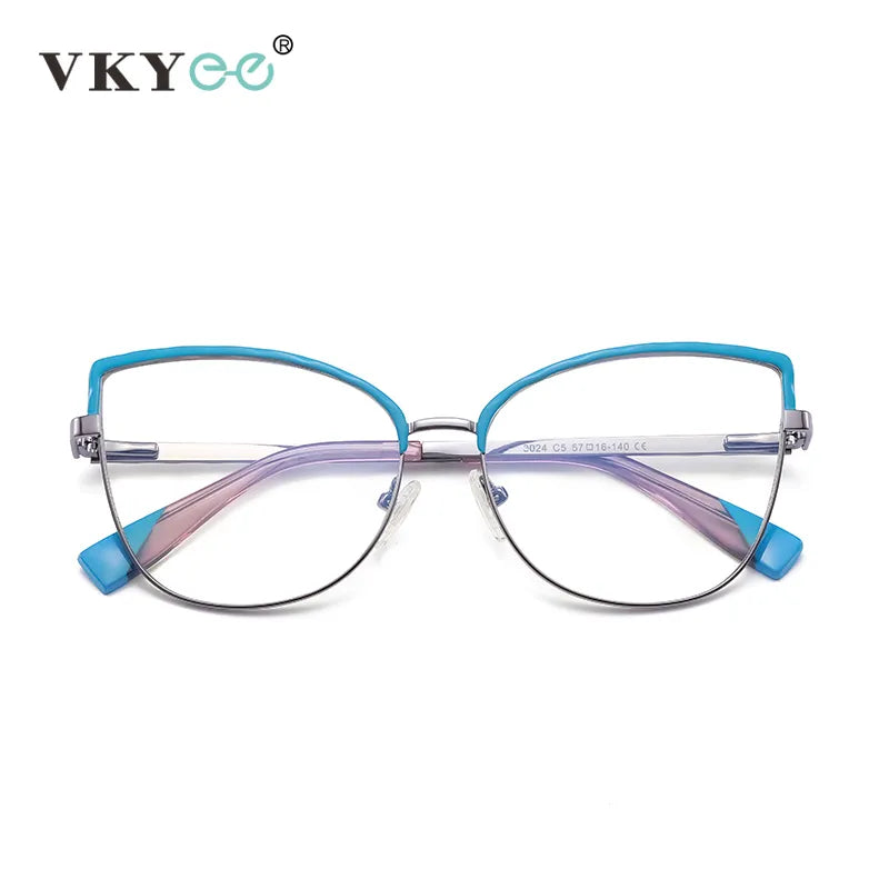 Vicky Women's Full Rim Butterfly Alloy Reading Glasses 3024