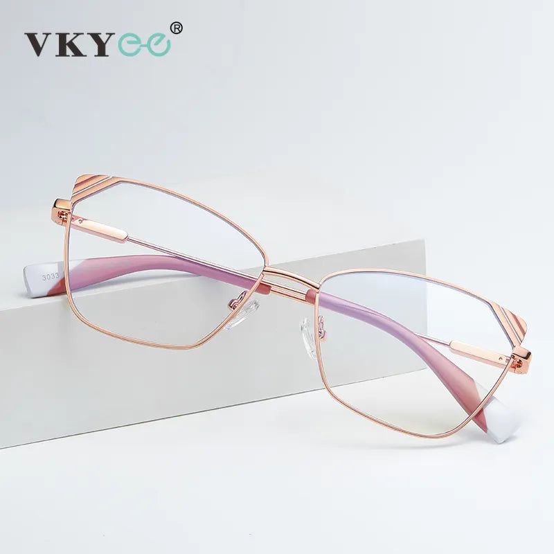 Vicky Women's Full Rim Cat Eye Alloy Reading Glasses 3033