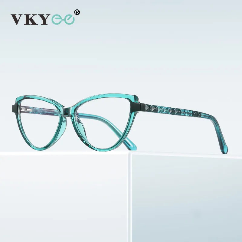 Vicky Women's Full Rim Cat Eye Tr 90 Stainless Steel Reading Glasses 2131