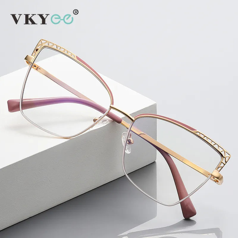 Vicky Women's Full Rim Square Alloy Reading Glasses 3106