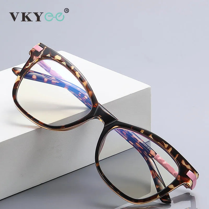 Vicky Women's Full Rim Square Tr 90 Stainless Steel Reading Glasses 2108