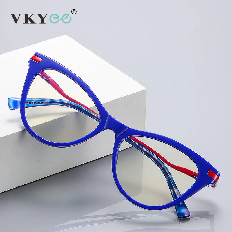 Vicky Women's Full Rim Tr 90 Titanium Cat Eye Reading Glasses 2109