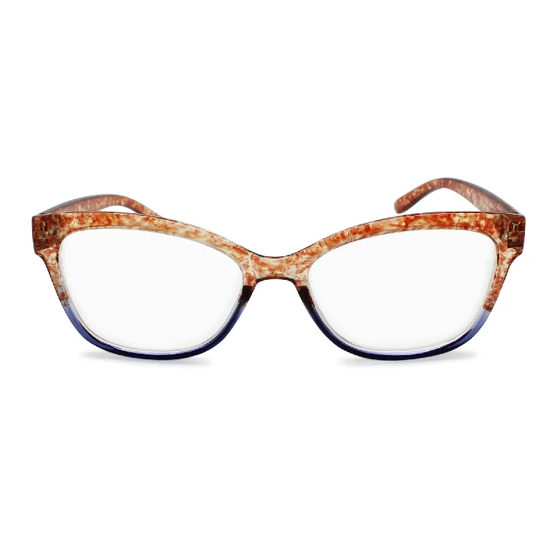 Dual Colored Tortoiseshell Cat Eye Women's Reading Glasses R-723