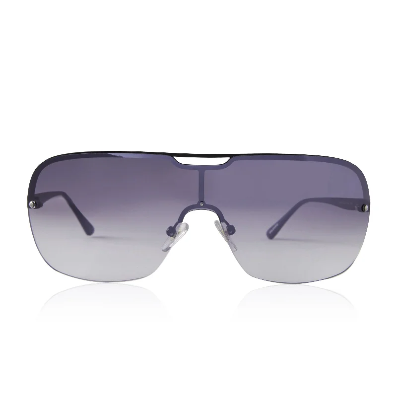 wilshire - black + grey to clear gradient flash sunglasses