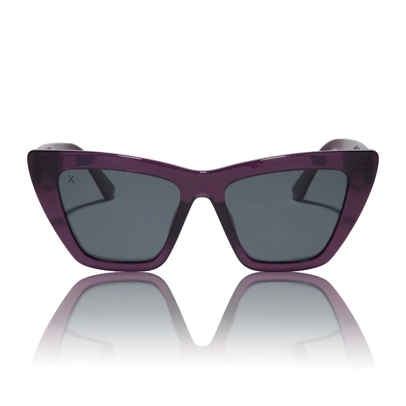 windsor - amethyst purple + grey polarized sunglasses