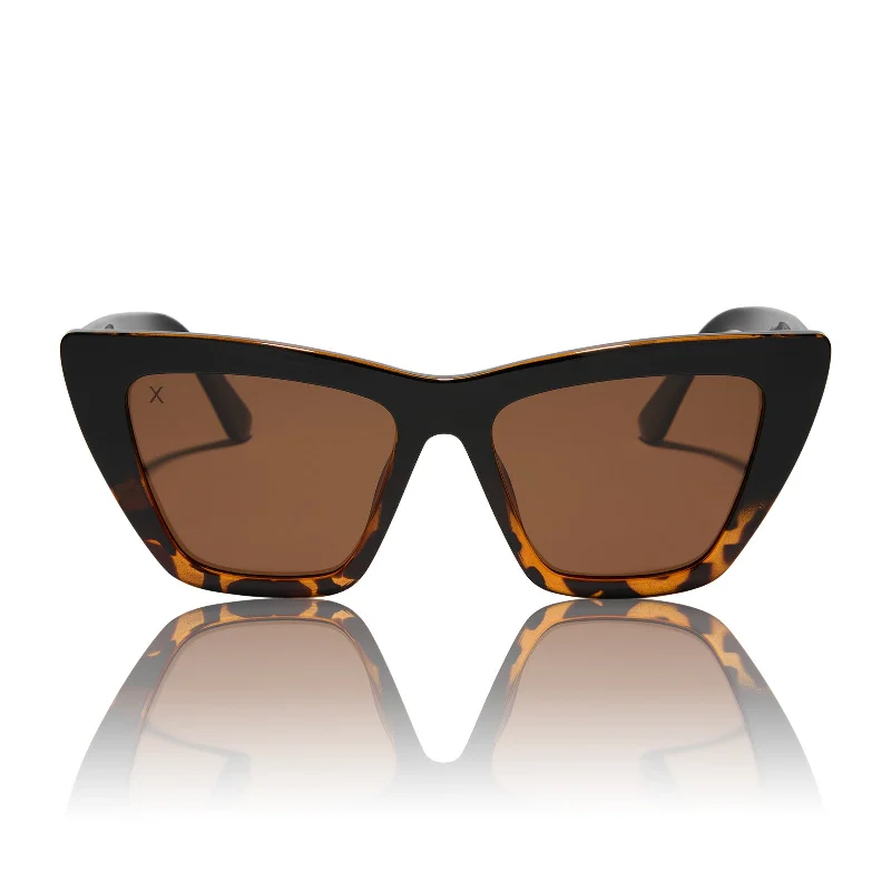 windsor - black tortoise + brown polarized sunglasses