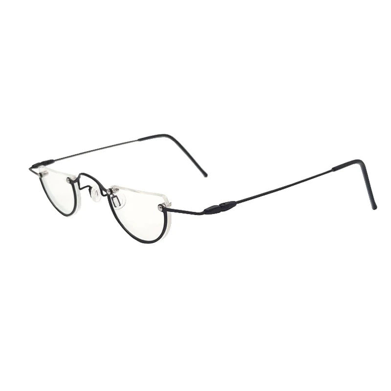 Yujo Unisex Semi Rim Round Alloy Reading Glasses 71193